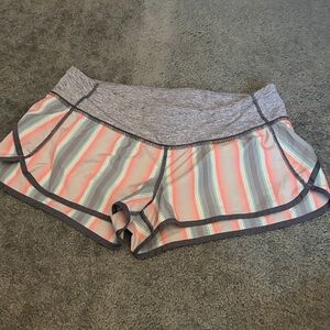 lululemon athletica Striped Running Shorts in Pink, Teal & Gray